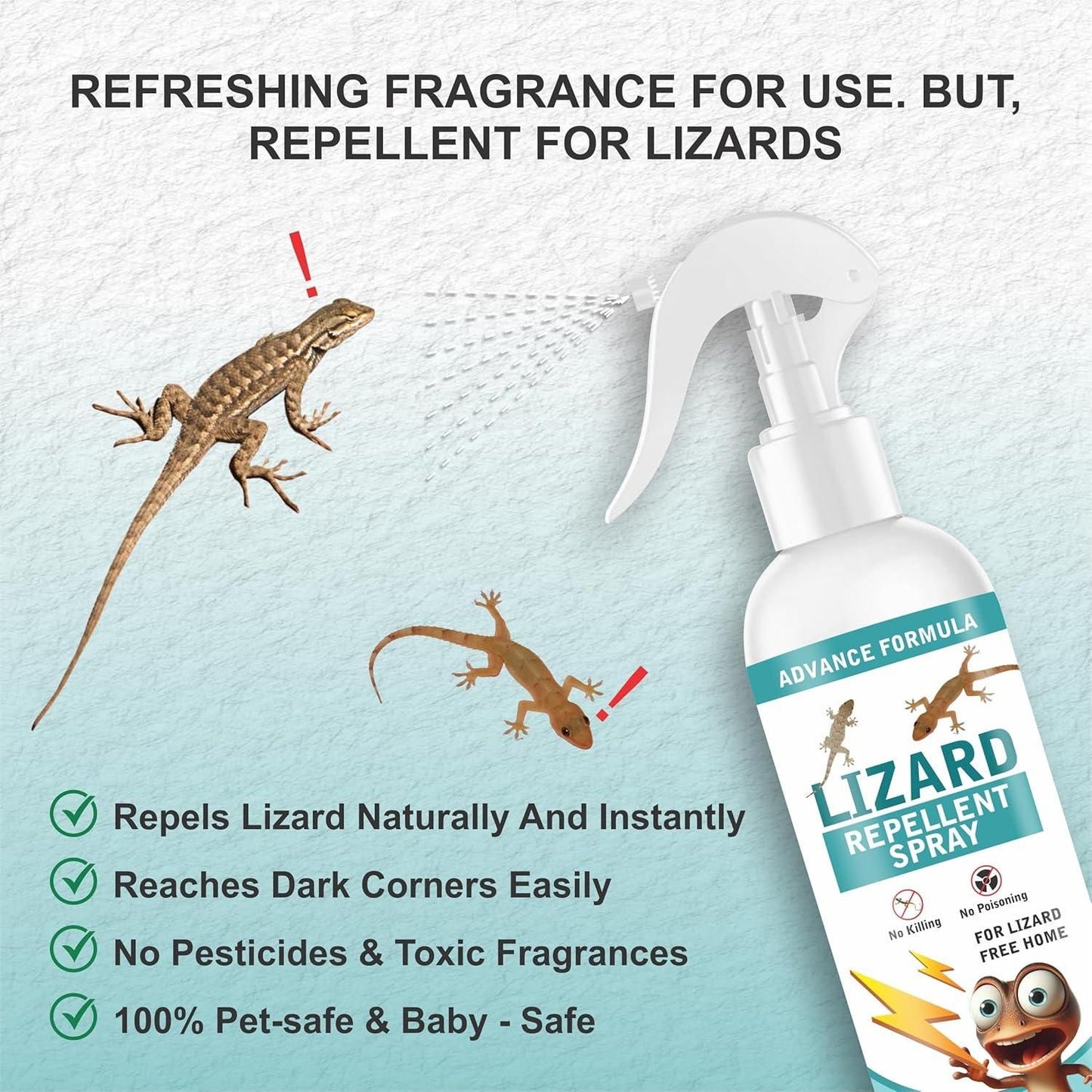 Lizard Repellent for Home 250ML (BUY 1 GET 1 Free)⭐⭐⭐⭐⭐(4.9/5) (10000+ Verified Reviews)