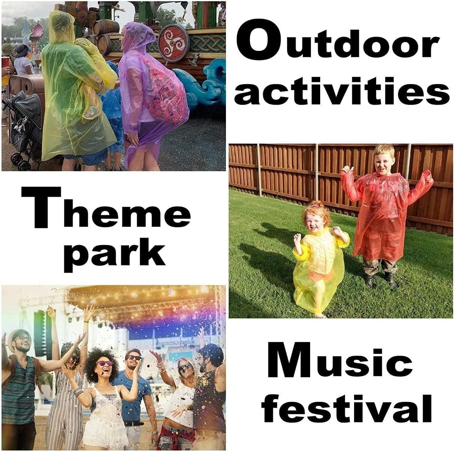 FULLY Reusable Wallet Rain Card Rain Coat for Adults ( Multicolour)