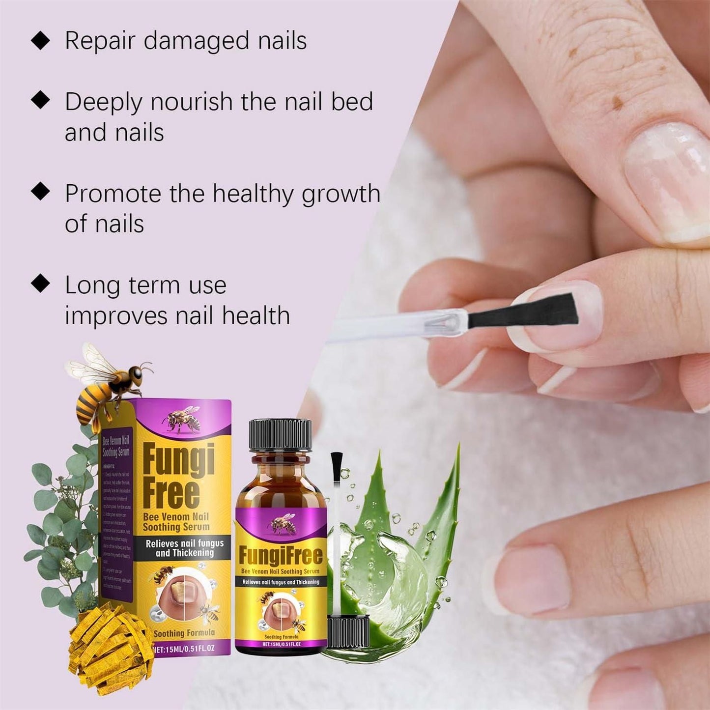 Fungi Free Bee Venom Nail Treatment Serum (Buy 1 Get 1 Free) ⭐⭐⭐⭐⭐(4.9/5) (10000+ Verified Reviews)