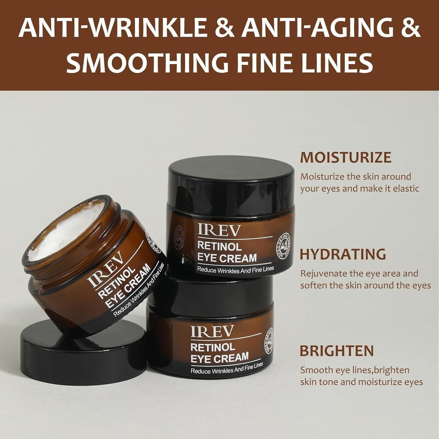 IREV- Retinol Eye Cream 30 ml Each (Pack of 2)⭐⭐⭐⭐⭐(4.9/5) (10000+ Verified Reviews)
