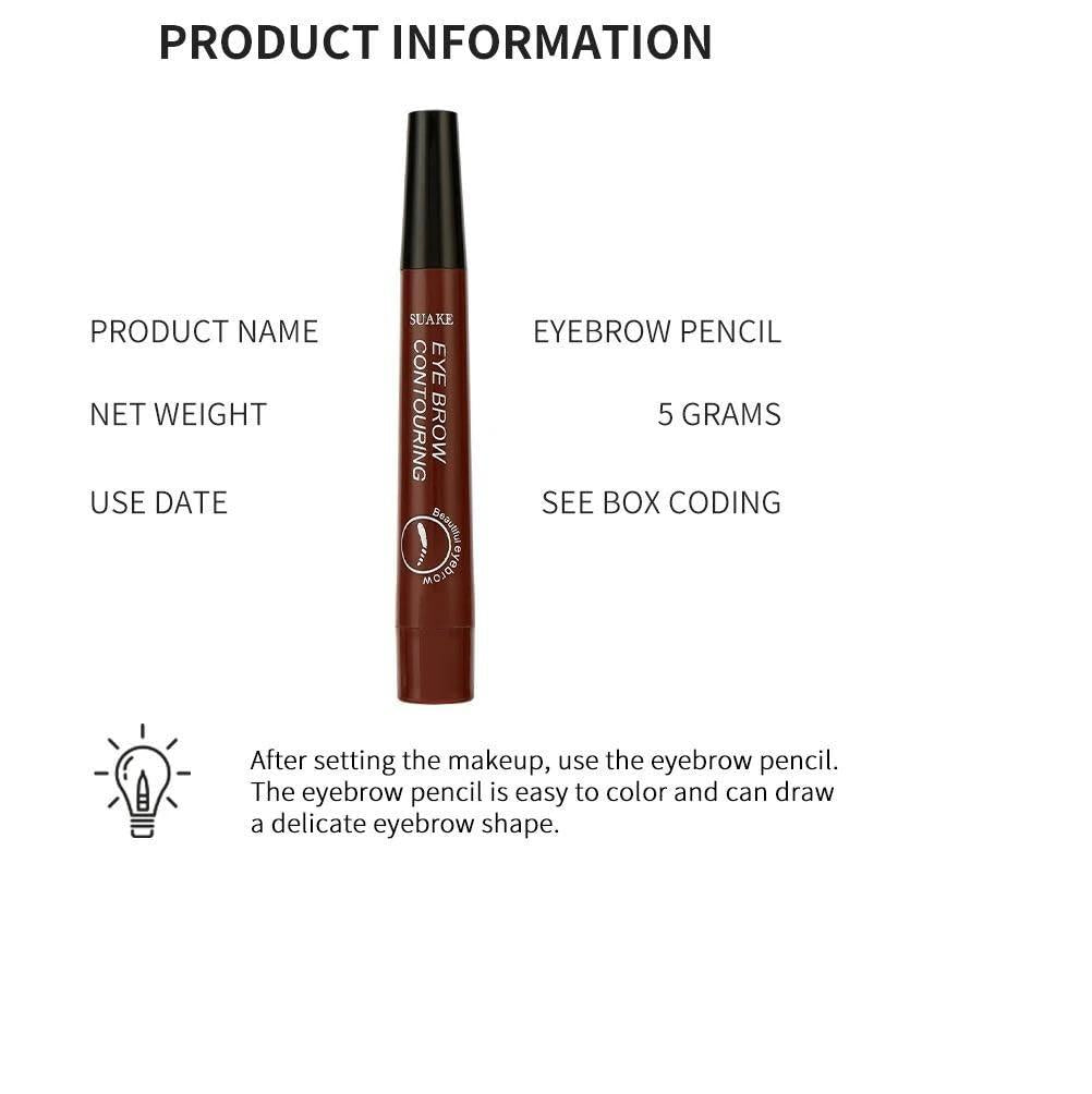 Waterproof 4 Points Microblading Eyebrow Pen with a Micro-Fork Tip Applicator.