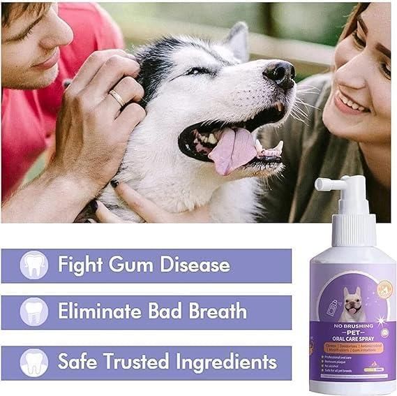 No Brushing Pet Oral Care Spray (Dog & Cat ) ⭐⭐⭐⭐⭐(4.9/5) (10000+ Verified Reviews)