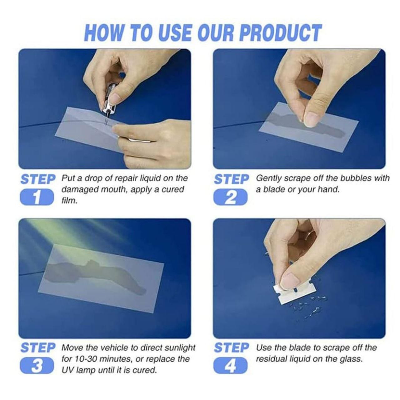 Glass Repair Kit (🔥Buy 1 Get 1 Free🔥)(⭐⭐⭐⭐⭐ (4.9/5) RATED BY 10,000+ CUSTOMERS)