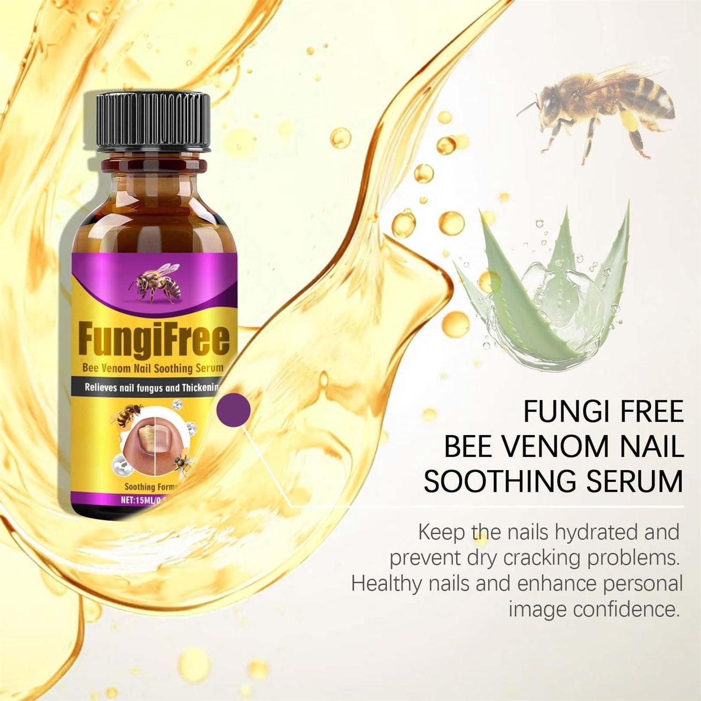 Fungi Free Bee Venom Nail Treatment Serum (Buy 1 Get 1 Free) ⭐⭐⭐⭐⭐(4.9/5) (10000+ Verified Reviews)