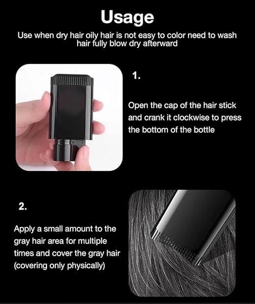 Covering White Hair is Simple and Convenient - Black hair instantly