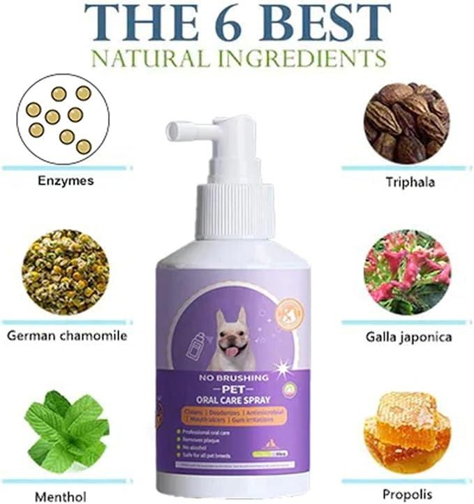 No Brushing Pet Oral Care Spray (Dog & Cat ) ⭐⭐⭐⭐⭐(4.9/5) (10000+ Verified Reviews)