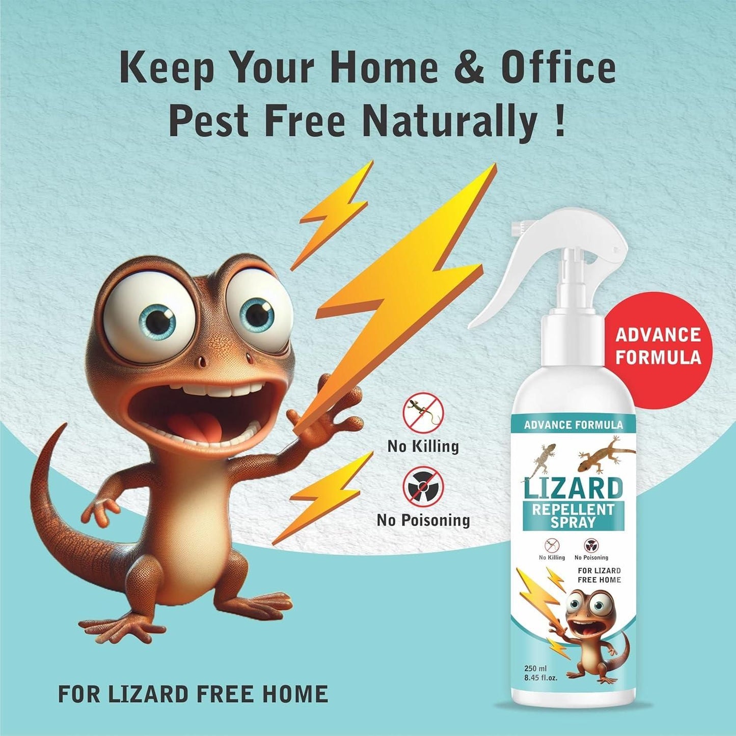 Lizard Repellent for Home 250ML (BUY 1 GET 1 Free)⭐⭐⭐⭐⭐(4.9/5) (10000+ Verified Reviews)