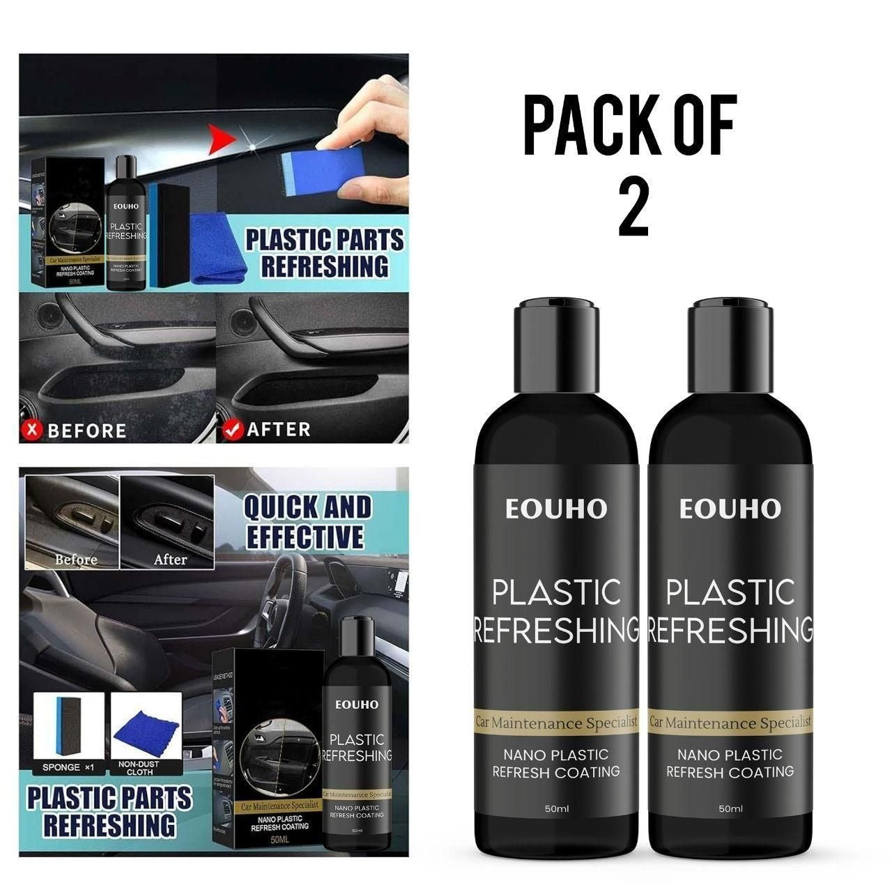 OUHOE Plastic Revitalizing Coating Agent (🔥Buy 1 Get 1 Free🔥)(⭐⭐⭐⭐⭐ (4.9/5) RATED BY 10,000+ CUSTOMERS)