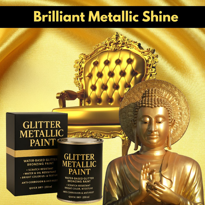 Water-based Glitter Bronzing Paint metallic paint 100g ⭐⭐⭐⭐⭐(4.9/5) (10000+ Verified Reviews)