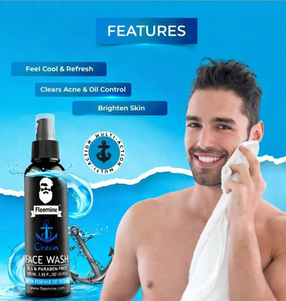 Ocean Face Wash 100 ML (Buy 🔥1 Get 1 Free 🔥)⭐⭐⭐⭐⭐(4.9 Verified Reviews)