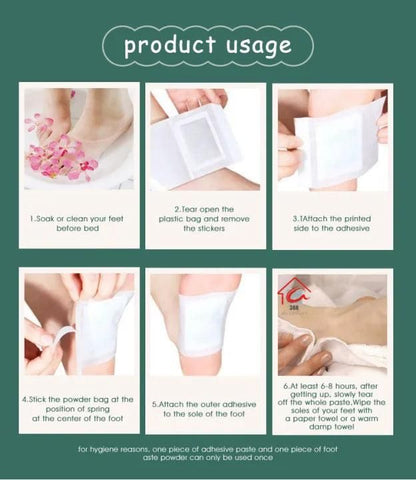 100% Herbal & Gentle Ingredient Detox Foot Pads (10 Patches)