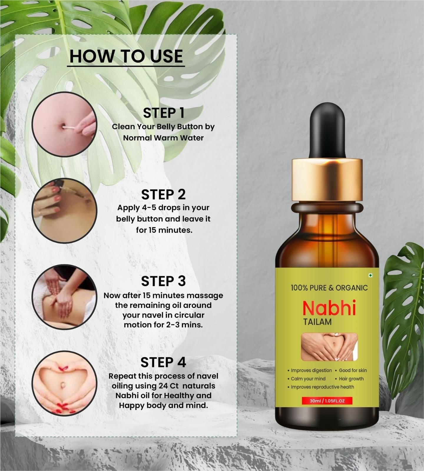 Nabhi Therapy Oil (Buy 1 Get 1 Free)⭐⭐⭐⭐⭐(4.9/5) (10000+ Verified Reviews)