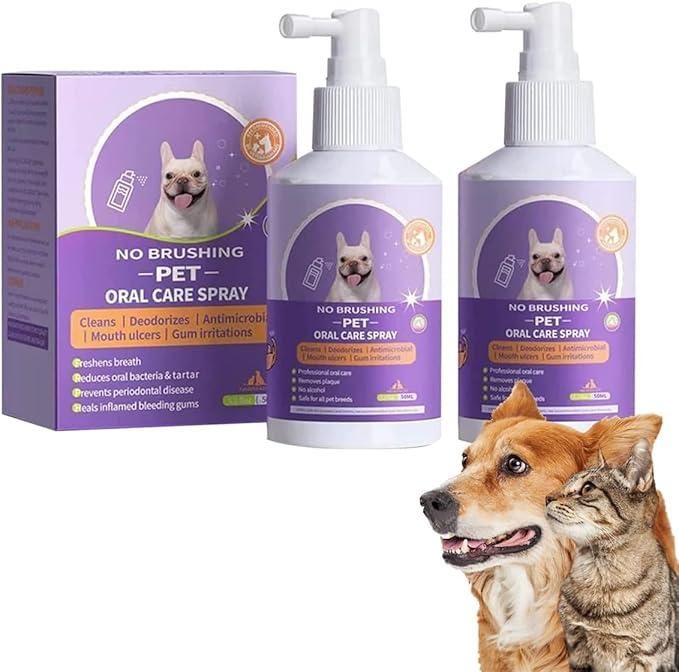 No Brushing Pet Oral Care Spray (Dog & Cat ) ⭐⭐⭐⭐⭐(4.9/5) (10000+ Verified Reviews)