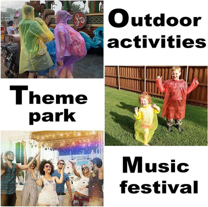 FULLY Reusable Wallet Rain Card Rain Coat for Adults ( Multicolour)