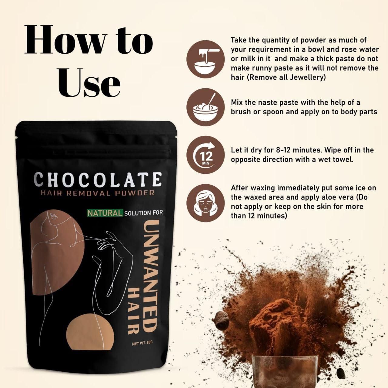 Chocolate Wax Powder for Hair Removal (⭐⭐⭐⭐⭐ (4.9/5) RATED BY 10,000+ CUSTOMERS)