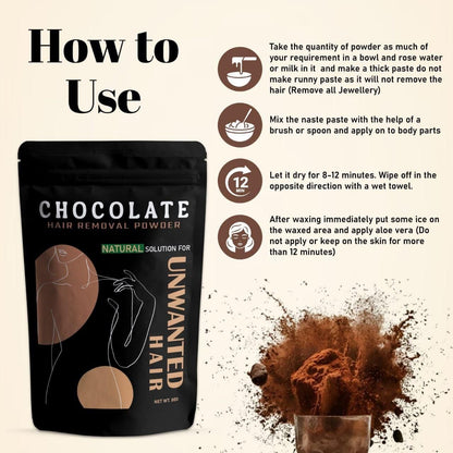 Chocolate Wax Powder for Hair Removal (⭐⭐⭐⭐⭐ (4.9/5) RATED BY 10,000+ CUSTOMERS)