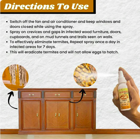Termite Killer Spray 150ML (🔥Buy 1 Get 2 Free🔥)⭐⭐⭐⭐⭐(4.9/5) (10000+ Verified Reviews)