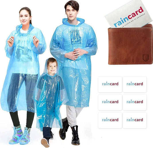 FULLY Reusable Wallet Rain Card Rain Coat for Adults ( Multicolour)