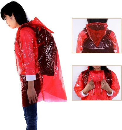 FULLY Reusable Wallet Rain Card Rain Coat for Adults ( Multicolour)