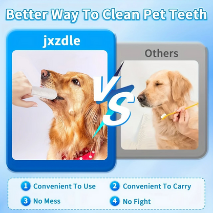 Disposable Dental Finger Wipes For Pets (50 Pcs) ⭐⭐⭐⭐⭐(4.9/5) (10000+ Verified Reviews)