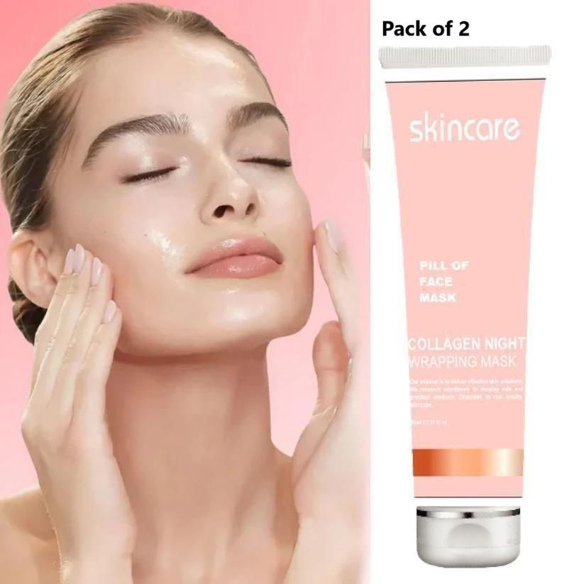 Collagen Night Wrapping Face Mask (Buy 1 Get 1 Free)⭐⭐⭐⭐⭐(4.9/5) (10000+ Verified Reviews)