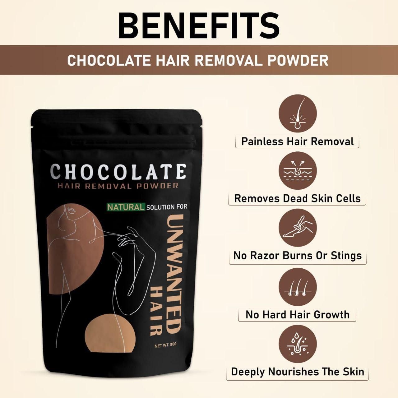 Chocolate Wax Powder for Hair Removal (⭐⭐⭐⭐⭐ (4.9/5) RATED BY 10,000+ CUSTOMERS)