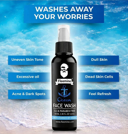 Ocean Face Wash 100 ML (Buy 🔥1 Get 1 Free 🔥)⭐⭐⭐⭐⭐(4.9 Verified Reviews)