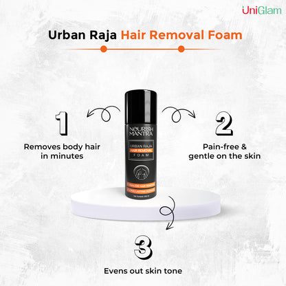 Urban Raja Hair Removal Foam (Buy 1 Get 1 Free)⭐⭐⭐⭐⭐(4.9/5) (10000+ Verified Reviews)