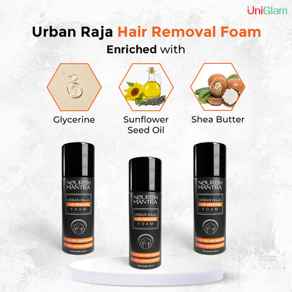 Urban Raja Hair Removal Foam (Buy 1 Get 1 Free)⭐⭐⭐⭐⭐(4.9/5) (10000+ Verified Reviews)