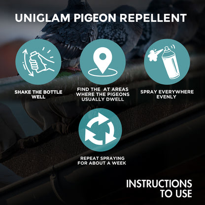 Pigeon Repellent Spray for Home & Office 200 ML (BUY 1 GET 1 Free)⭐⭐⭐⭐⭐(4.9/5) (10000+ Verified Reviews)
