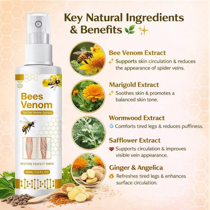 Bee Venom Spider Veins Spray (Buy 🔥1 Get 1 Free 🔥)⭐⭐⭐⭐⭐(4.9/5 Verified Reviews)