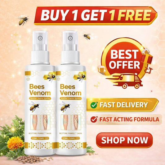 Bee Venom Spider Veins Spray (Buy 🔥1 Get 1 Free 🔥)⭐⭐⭐⭐⭐(4.9/5 Verified Reviews)