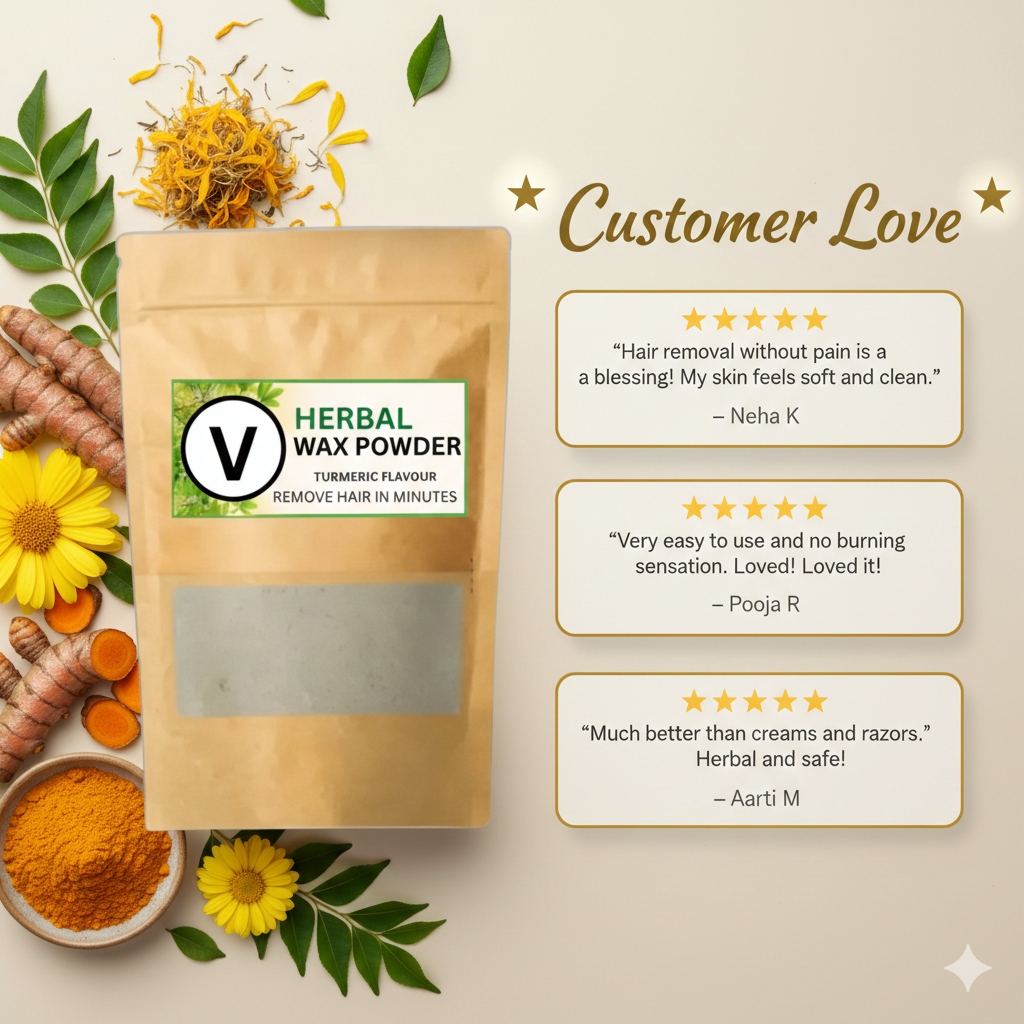 Herbal Wax Powder 50 gm (Buy 🔥1 Get 1 Free 🔥)⭐⭐⭐⭐⭐(4.9 Verified Reviews)