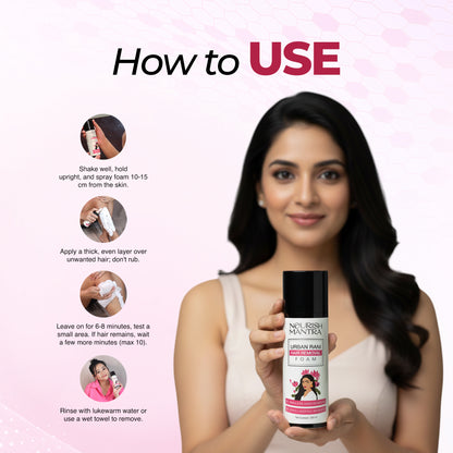 Urban rani hair removal foam 200 ml (⭐⭐⭐⭐⭐ (4.9/5) RATED BY 1,000+ CUSTOMERS)