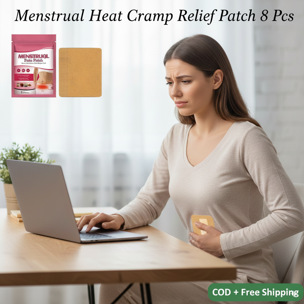 Menstrual Heat Cramp Relief Patch 8 Pcs ⭐⭐⭐⭐⭐(4.9/5) (10000+ Verified Reviews)