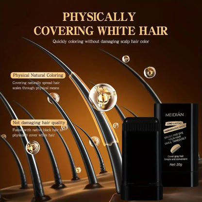 White Hair Covering Stick Black (D) ⭐⭐⭐⭐⭐(4.9 Verified Reviews)